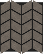 Mexen Form 03 panneau mural acoustique 71,5 x 58 cm (4 pcs), feutre 9 mm, placage technique, Chêne Gris - S111-71587-03-043