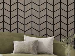 Mexen Lam-B lamelles murales 275 x 30 cm, panneau HDF 4 mm, placage technique, Chêne Sable - S100-275307-3015-001