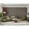 Mexen Lam-B lamelles murales 275 x 30 cm, panneau HDF 4 mm, placage technique, Chêne Sable - S100-275307-3015-001