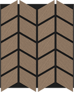 Mexen Lam-B lamelles murales 275 x 30 cm, panneau HDF 4 mm, placage technique, Chêne Sable - S100-275307-3015-001