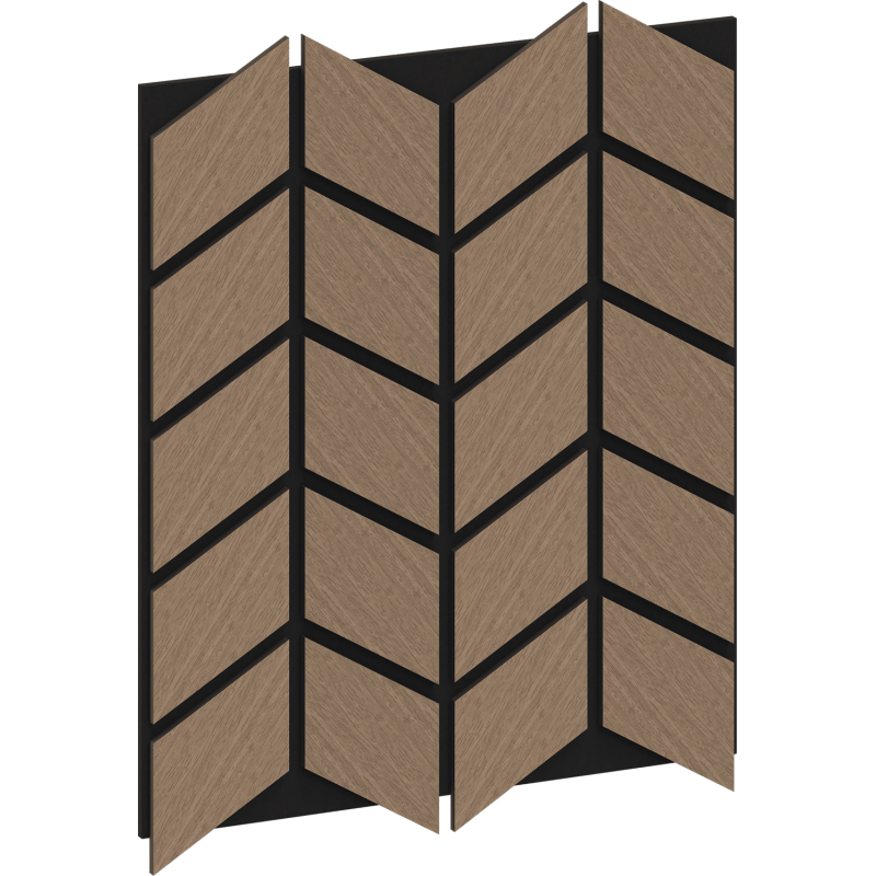 Mexen Lam-B lamelles murales 275 x 30 cm, panneau HDF 4 mm, placage technique, Chêne Sable - S100-275307-3015-001