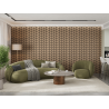 Mexen Lam-B lamelles murales 275 x 30 cm, panneau HDF 4 mm, placage technique, Chêne Sable - S100-275307-3015-001