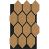 Mexen Form 01 panneau mural acoustique 91 x 56 cm (4 pièces), feutre 9 mm, placage technique, Chêne Classique