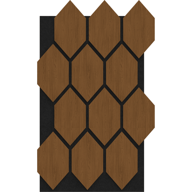 Mexen Lam-B lamelles murales 275 x 30 cm, panneau HDF 4 mm, placage technique, Chêne Sable - S100-275307-3015-001
