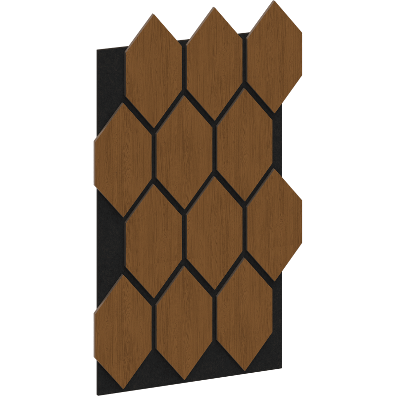 Mexen Lam-B lamelles murales 275 x 30 cm, panneau HDF 4 mm, placage technique, Chêne Sable - S100-275307-3015-001