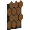 Mexen Form 01 panneau mural acoustique 91 x 56 cm (4 pièces), feutre 9 mm, placage technique, Chêne Naturel