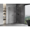 Mexen Mist-H L Duo cabine de douche pivotante droite 105 x 120 cm, transparent, gris canon brossé - 8A5L-105L-120P-66-00