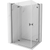 Mexen Mist-H L Duo cabine de douche battante gauche 100 x 70 cm, transparent, gun metal - 8A5L-100L-070P-95-00