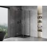 Mexen Mist-H L Duo cabine de douche pivotante 85 x 85 cm, transparent, métal canon - 8A5L-085L-085P-95-00