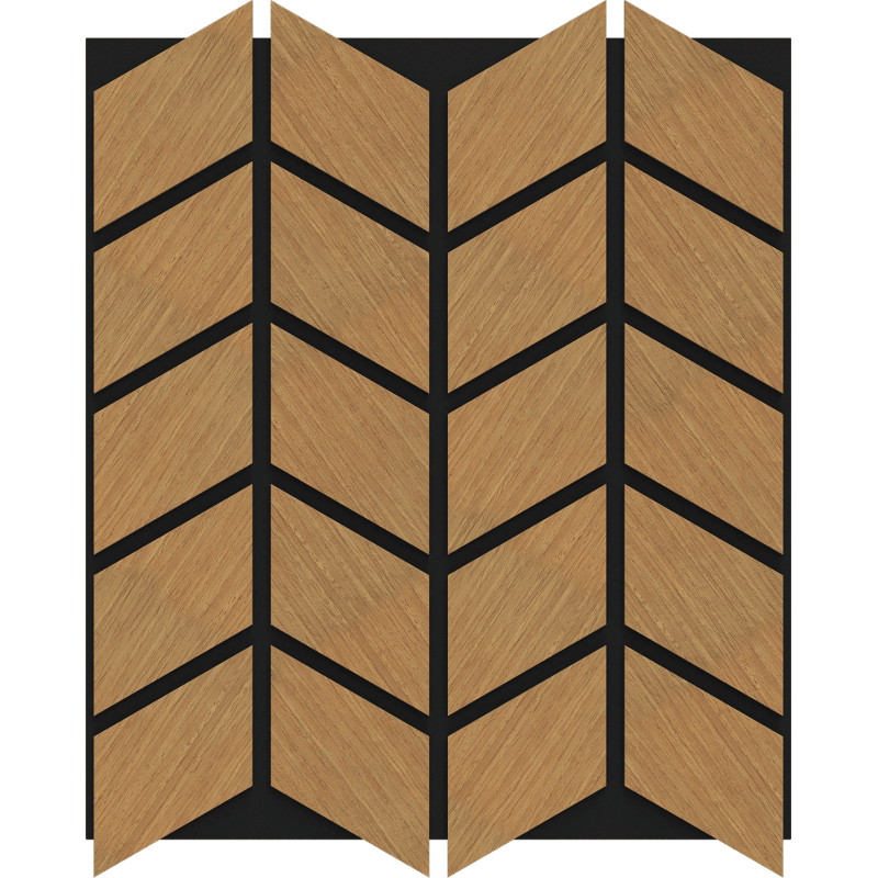Mexen Form 03 panneau mural acoustique 71,5 x 58 cm (4 pièces), feutre 9 mm, placage technique, Chêne Classique