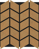 Mexen Form 03 panneau mural acoustique 71,5 x 58 cm (4 pièces), feutre 9 mm, placage technique, Chêne Classique