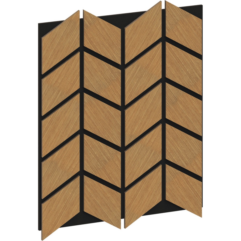 Mexen Form 03 panneau mural acoustique 71,5 x 58 cm (4 pièces), feutre 9 mm, placage technique, Chêne Classique