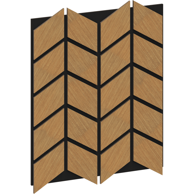 Mexen Lam-B lamelles murales 275 x 30 cm, panneau HDF 4 mm, placage technique, Chêne Sable - S100-275307-3015-001
