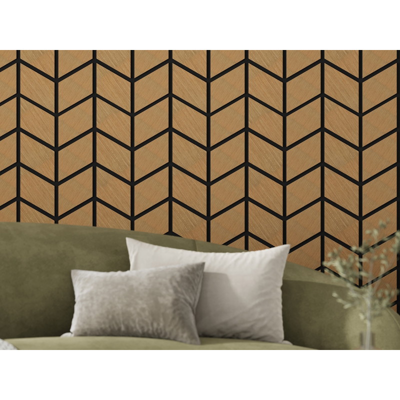 Mexen Form 03 panneau mural acoustique 71,5 x 58 cm (4 pièces), feutre 9 mm, placage technique, Chêne Classique