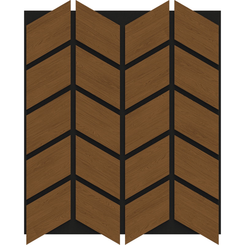 Mexen Form 03 panneau mural acoustique 71,5 x 58 cm (4pcs), feutre 9 mm, placage technique, Chêne Naturel - S111-71587-03-042