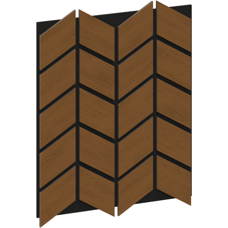 Mexen Form 03 panneau mural acoustique 71,5 x 58 cm (4pcs), feutre 9 mm, placage technique, Chêne Naturel - S111-71587-03-042