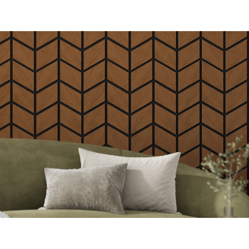 Mexen Form 03 panneau mural acoustique 71,5 x 58 cm (4pcs), feutre 9 mm, placage technique, Chêne Naturel - S111-71587-03-042