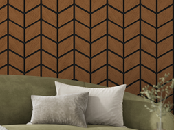 Mexen Form 03 panneau mural acoustique 71,5 x 58 cm (4pcs), feutre 9 mm, placage technique, Chêne Naturel - S111-71587-03-042