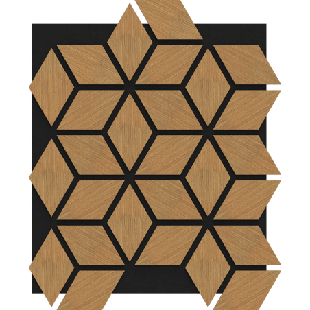 Mexen Lam-B lamelles murales 275 x 30 cm, panneau HDF 4 mm, placage technique, Chêne Sable - S100-275307-3015-001
