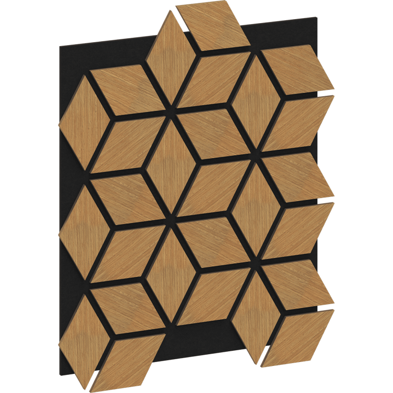 Mexen Lam-B lamelles murales 275 x 30 cm, panneau HDF 4 mm, placage technique, Chêne Sable - S100-275307-3015-001