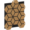 Mexen Form 02 panneau mural acoustique 81 x 66 cm (4pcs), feutre 9 mm, placage technique, Chêne Classique - S111-81667-02-041
