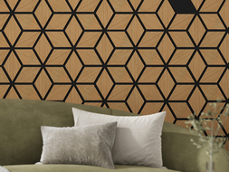 Mexen Form 02 panneau mural acoustique 81 x 66 cm (4pcs), feutre 9 mm, placage technique, Chêne Classique - S111-81667-02-041