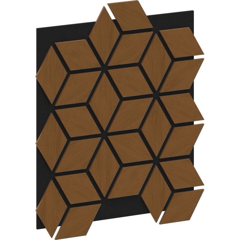 Mexen Lam-B lamelles murales 275 x 30 cm, panneau HDF 4 mm, placage technique, Chêne Sable - S100-275307-3015-001