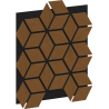 Mexen Lam-B lamelles murales 275 x 30 cm, panneau HDF 4 mm, placage technique, Chêne Sable - S100-275307-3015-001