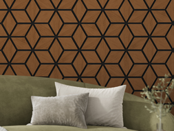 Mexen Lam-B lamelles murales 275 x 30 cm, panneau HDF 4 mm, placage technique, Chêne Sable - S100-275307-3015-001