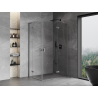 Mexen Mist-H L Duo cabine de douche pivotante droite 75 x 110 cm, transparent, métal canon - 8A5L-075L-110P-95-00