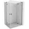 Mexen Mist-H L Duo cabine de douche battante droite 80 x 110 cm, transparent, gun metal - 8A5L-080L-110P-95-00