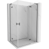 Mexen Mist-H L Cabine de douche Duo à charnière droite 105 x 120 cm, transparent, gun metal - 8A5L-105L-120P-95-00