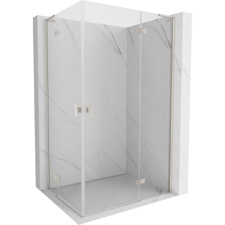 Mexen Mist-H L Cabine de douche à charnière droite Duo 75 x 80 cm, transparent, nickel brossé - 8A5L-075L-080P-97-00