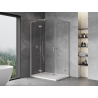 Mexen Mist-H L Cabine de douche pivotante Duo gauche 85 x 80 cm, transparent, nickel brossé - 8A5L-085L-080P-97-00