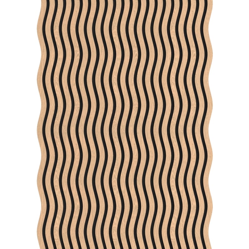 Mexen Lam-SF 01 lames murales acoustiques 280 x 30 cm, feutre 9 mm, placage technique, Chêne blanchi - S106-280-01-040