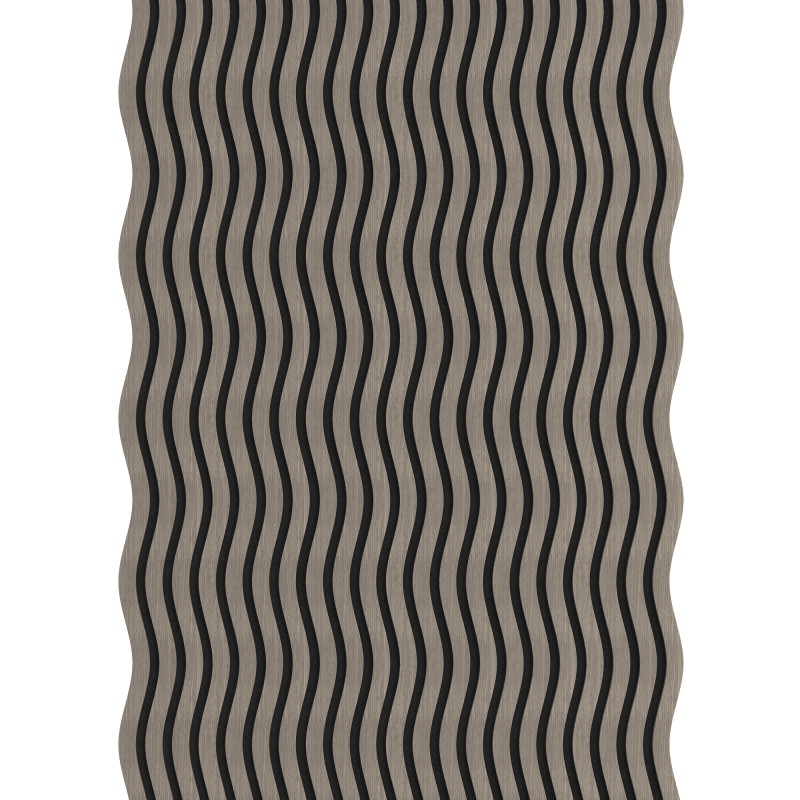 Mexen Lam-SF 01 lames murales acoustiques 280 x 30 cm, feutre 9 mm, placage technique, Chêne Gris - S106-280-01-043