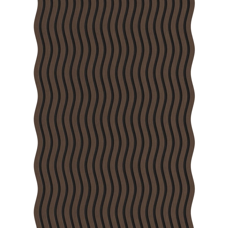Mexen Lam-SF 01 lamelles murales acoustiques 280 x 30 cm, feutre 9 mm, placage technique, Chêne Mocca - S106-280-01-045