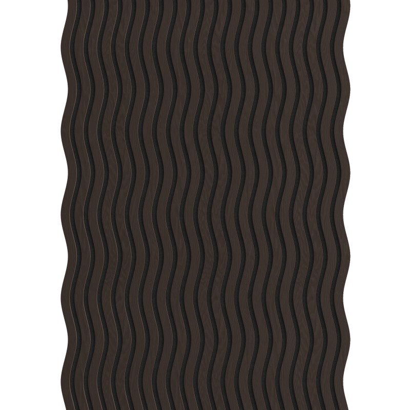 Mexen Lam-SF 01 lames murales acoustiques 280 x 30 cm, feutre 9 mm, placage technique, Chêne Noir - S106-280-01-046
