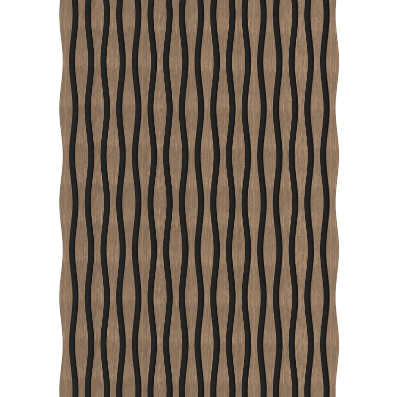 Mexen Lam-SF 01 Lam-SF 26 lames murales acoustiques 280 x 30 cm, feutre 9 mm, placage technique, Noyer Foncé - S106-280-26-044