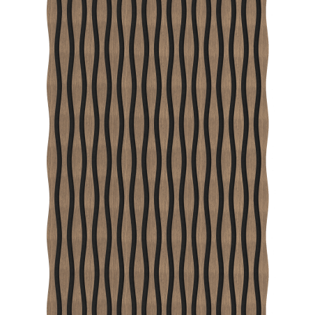 Mexen Lam-SF 01 Lam-SF 26 lames murales acoustiques 280 x 30 cm, feutre 9 mm, placage technique, Noyer Foncé - S106-280-26-044