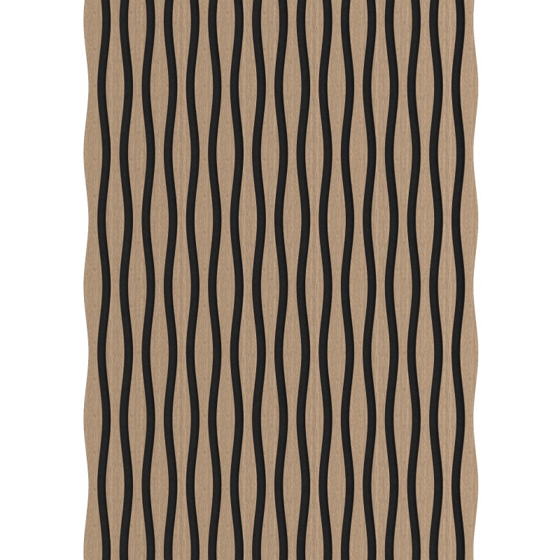 Mexen Lam-SF 01 Lam-SF 26 lamelles murales acoustiques 280 x 30 cm, feutre 9 mm, placage technique, Noyer Clair