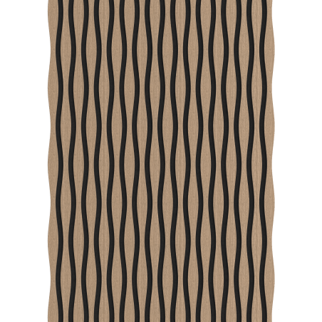 Mexen Lam-SF 01 Lam-SF 26 lamelles murales acoustiques 280 x 30 cm, feutre 9 mm, placage technique, Noyer Clair