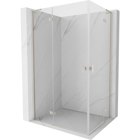 Mexen Mist-H L Duo cabine de douche pivotante gauche 105 x 80 cm, transparent, nickel brossé - 8A5L-105L-080P-97-00
