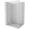 Mexen Mist-H L Duo cabine de douche pliante gauche 100 x 85 cm, transparent, nickel brossé - 8A5L-100L-085P-97-00
