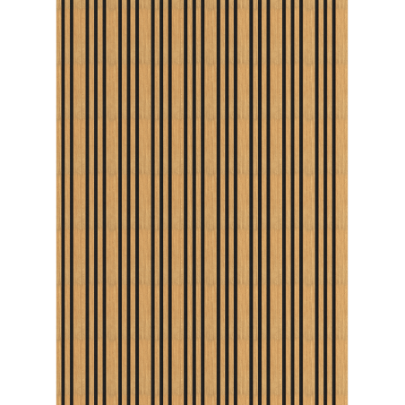Mexen Lam-F Slim 01 lattes murales acoustiques 280 x 36,5 cm, feutre 9 mm, placage technique, Chêne Classique - S107-280-01-041