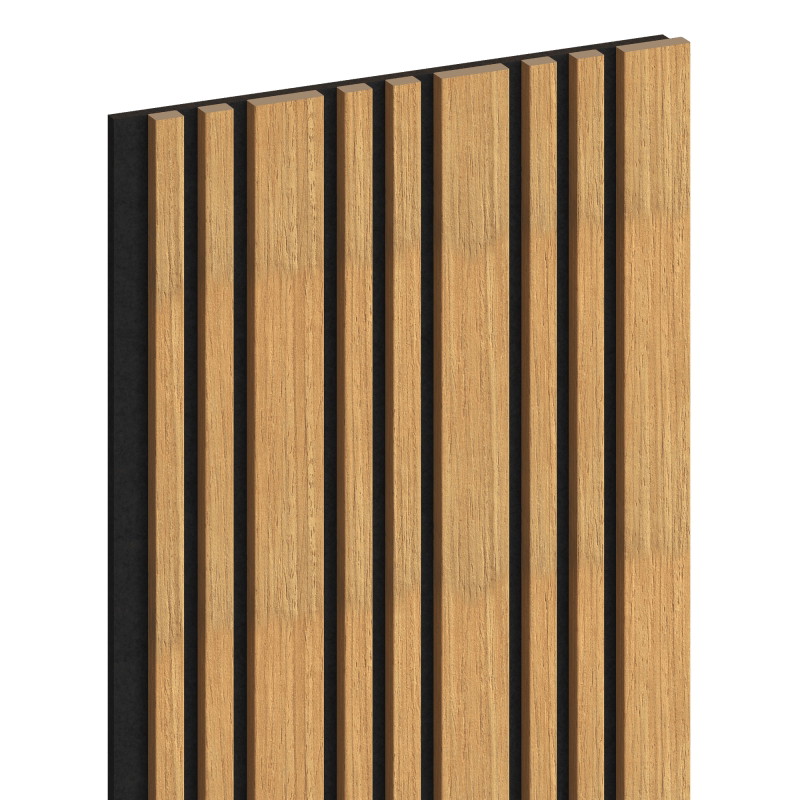 Mexen Lam-F Slim 01 lattes murales acoustiques 280 x 36,5 cm, feutre 9 mm, placage technique, Chêne Classique - S107-280-01-041