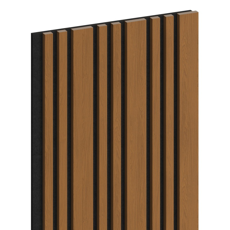 Mexen Lam-F Slim 01 lamelles murales acoustiques 280 x 36,5 cm, feutre 9 mm, placage technique, Chêne Naturel - S107-280-01-042
