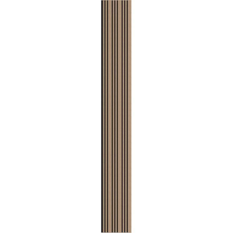 Mexen Lam-F Slim 01 lattes murales acoustiques 280 x 36,5 cm, feutre 9 mm, placage technique, Noyer Clair - S107-280-01-047