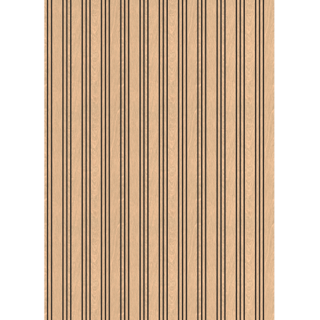 Mexen Lam-F Nano 01 lamelles murales acoustiques 280 x 32,4 cm, feutre 9 mm, placage technique, Chêne blanchi - S108-280-01-040