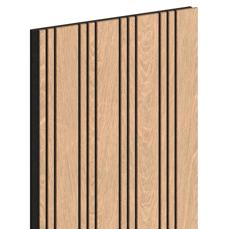 Mexen Lam-F Nano 01 lamelles murales acoustiques 280 x 32,4 cm, feutre 9 mm, placage technique, Chêne blanchi - S108-280-01-040